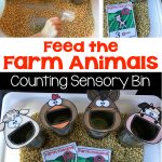 Feed the Farm Animals Counting Sensory Bin