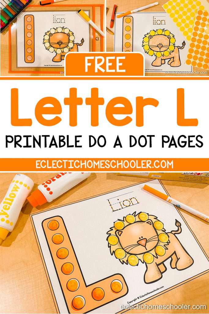 Free Letter L Printable Do a Dot Pages