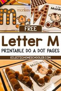 Free Letter M Printable Do a Dot Pages