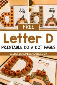 Free Letter D Printable Do a Dot Pages