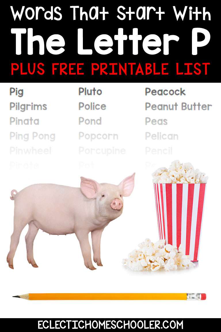 Letter P Archives Eclectic Homeschooler
