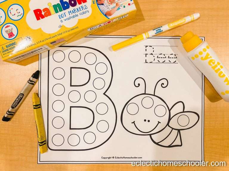 Free Letter B Printable Do A Dot Pages - Eclectic Homeschooler