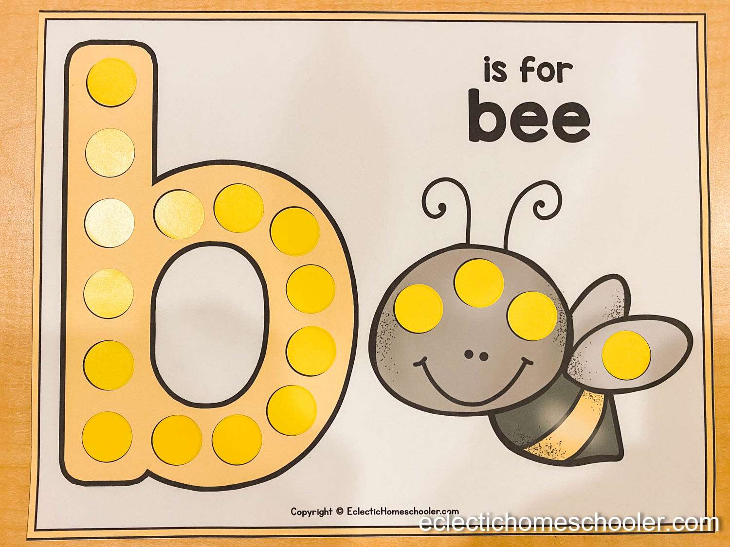 Letter B Do a Dot Printable With Dot Stickers