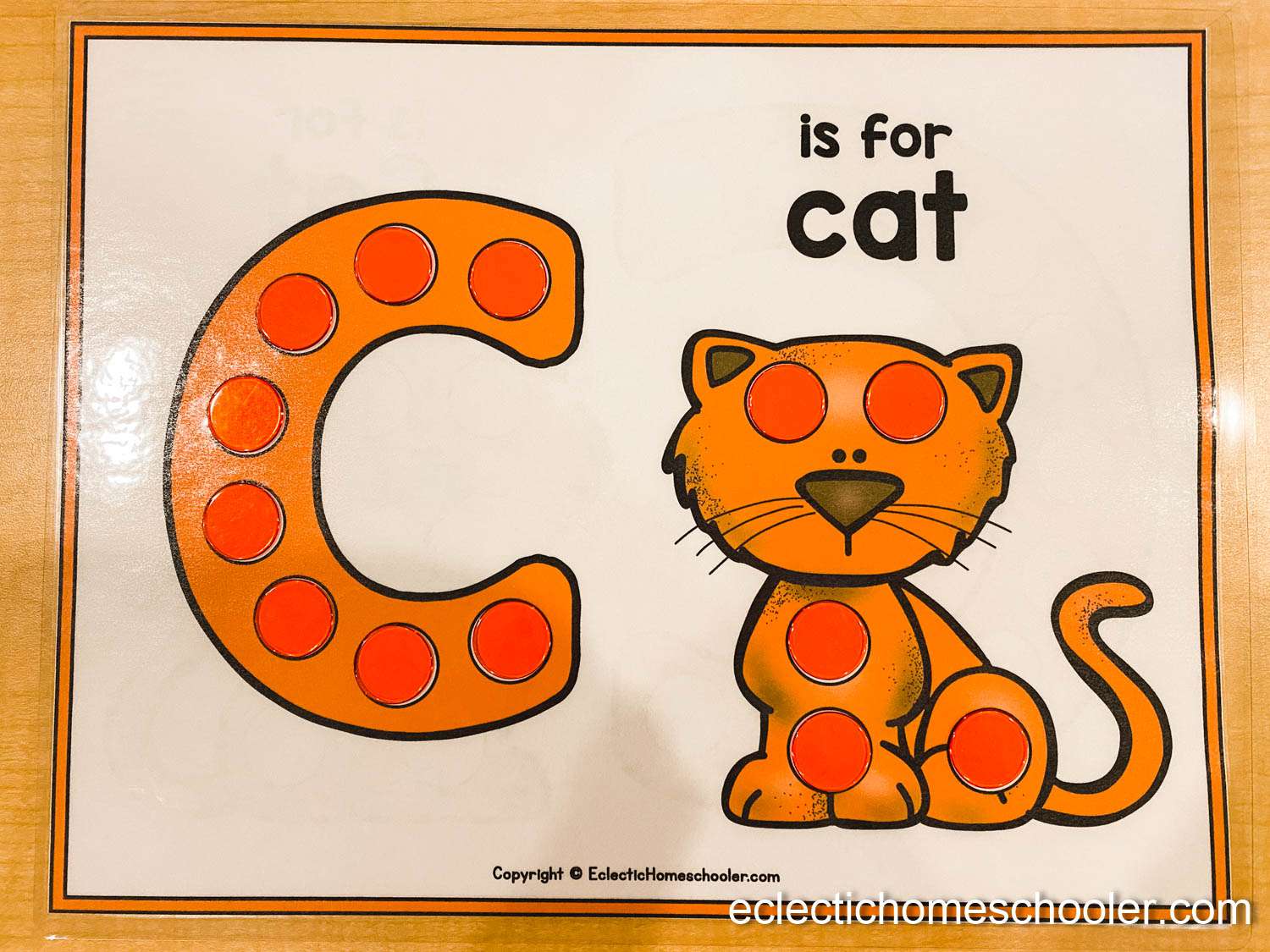 Letter C Do a Dot Printable With Counting Chips