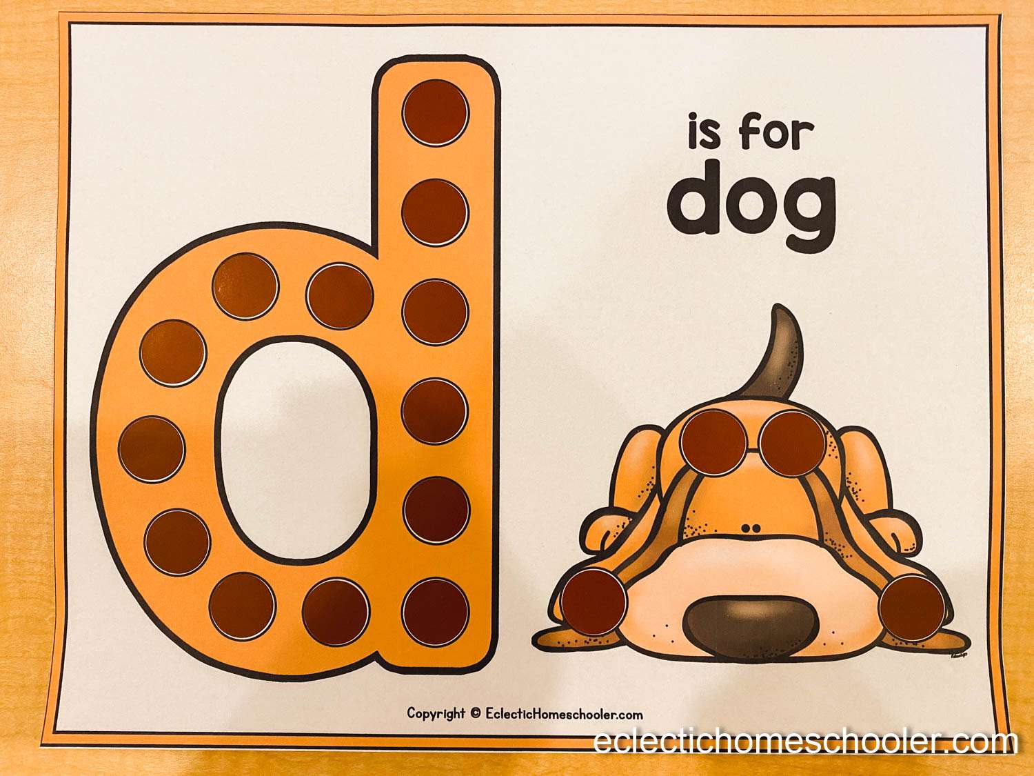 Letter D Do a Dot Printable With Dot Stickers