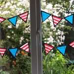 4th of July Stained Glass Window Bunting